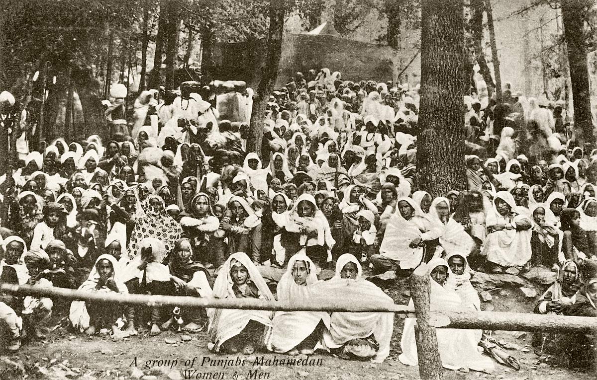 A Group of Punjabi Mohamedan Women & Men
