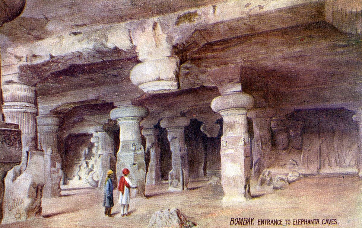 Bombay, Entrance To Elephanta Caves