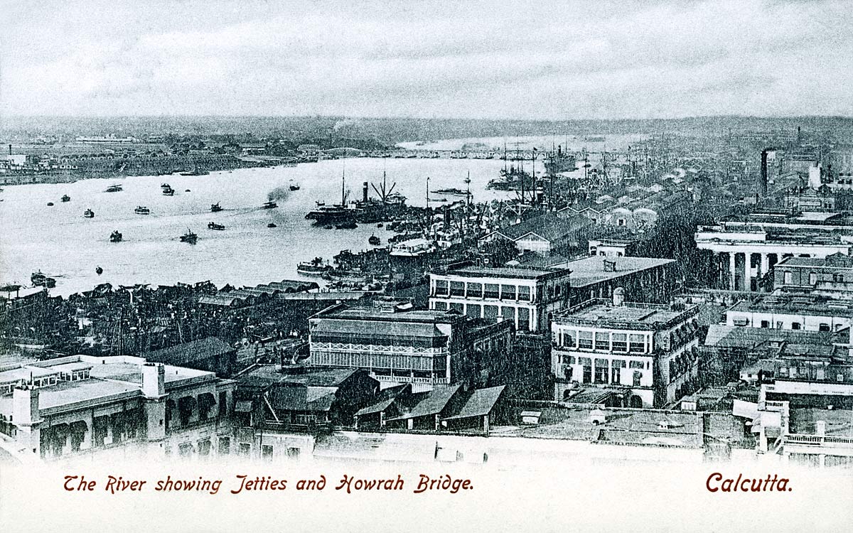 The River showing Jetties and Howrah Bridge