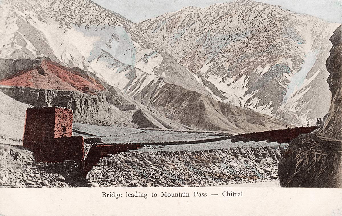 Bridge Leading to Mountain Pass, Chitral