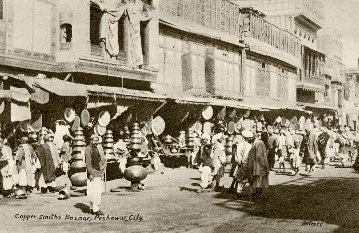 The Copper-smith's Bazaar, Peshawar City