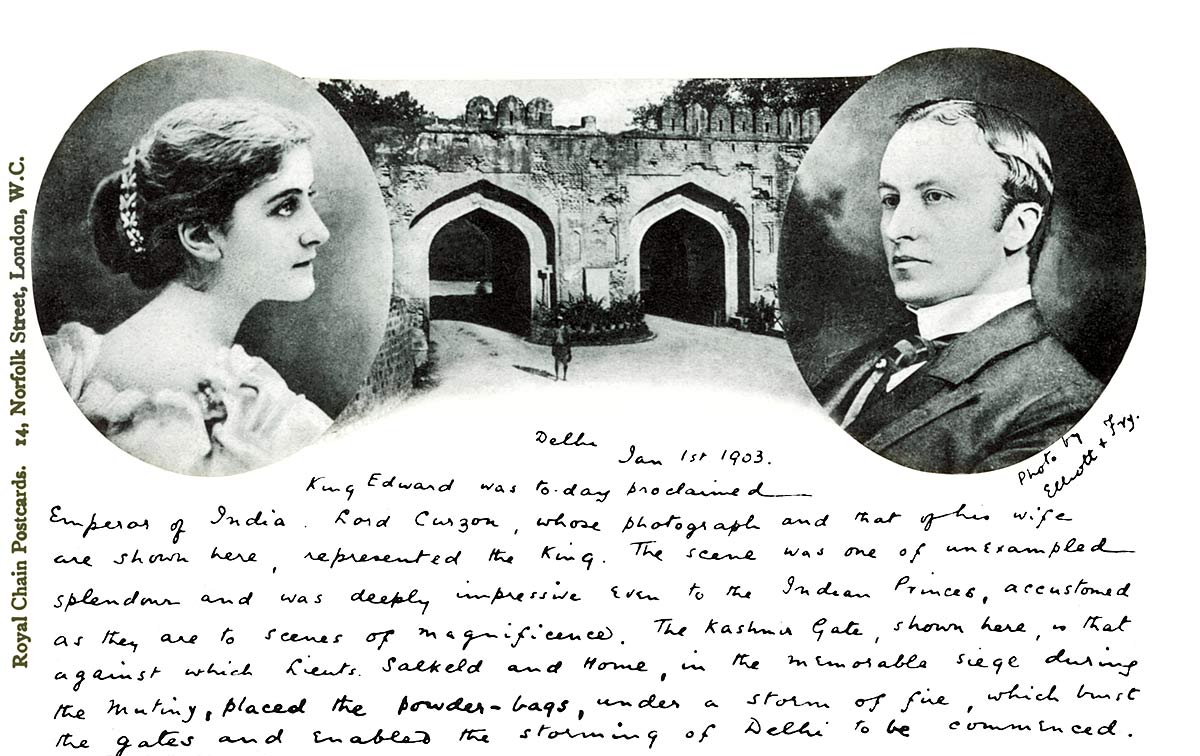 [Lord and Lady Curzon, Kashmir Gate]