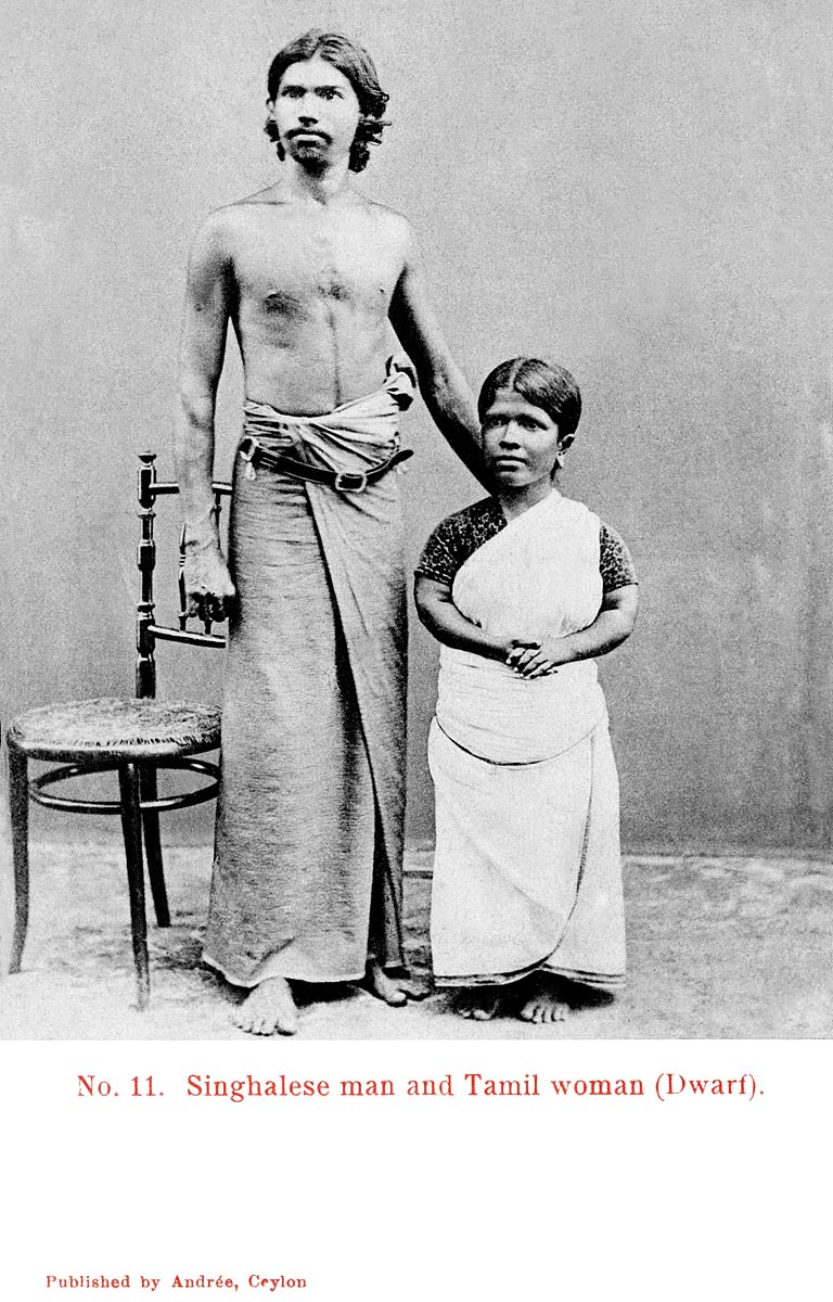 Singhalese man and Tamil woman (Dwarf)