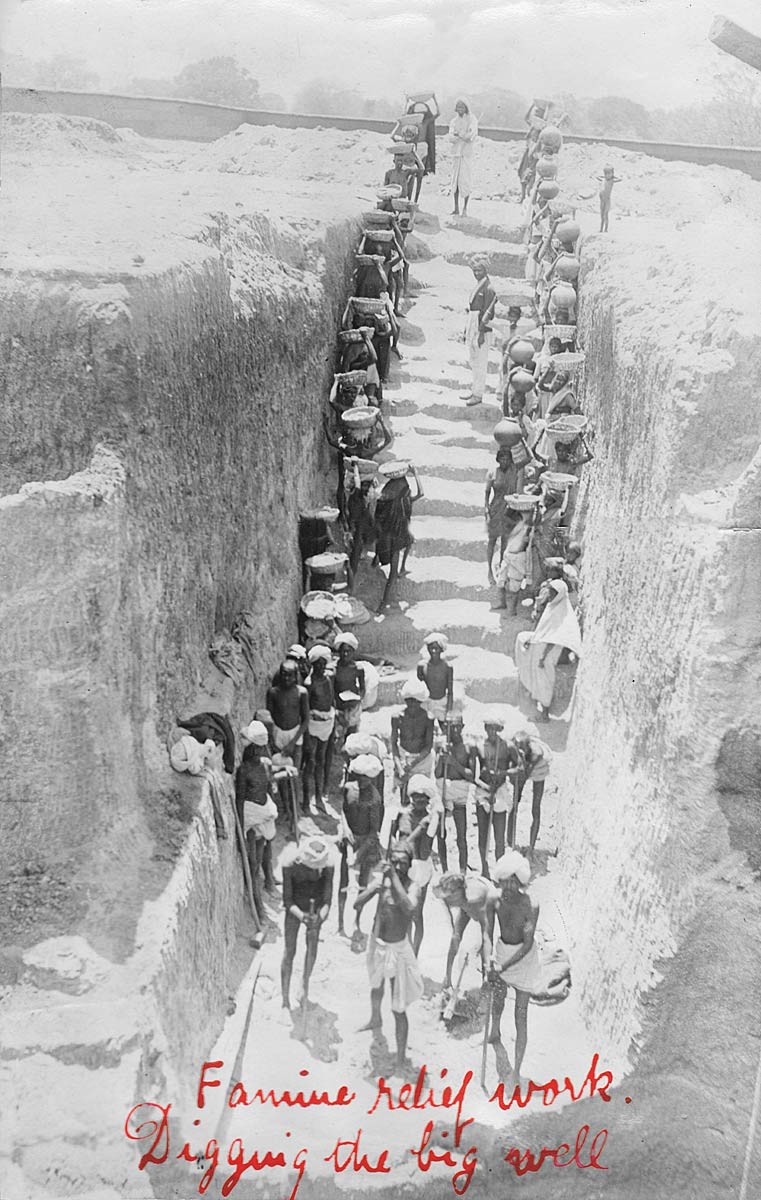 Famine relief Work. Digging the big well