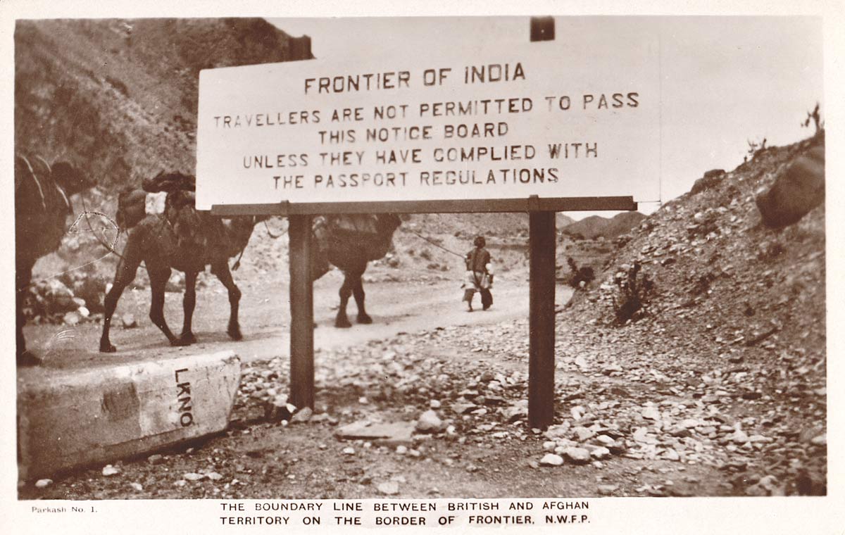 The Boundary Line Between the British and Afghan Territory on the Border of Frontier, N.W.F.P.