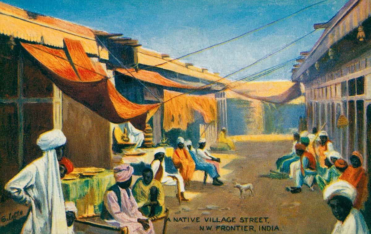 Native Village Street N.W. Frontier, India