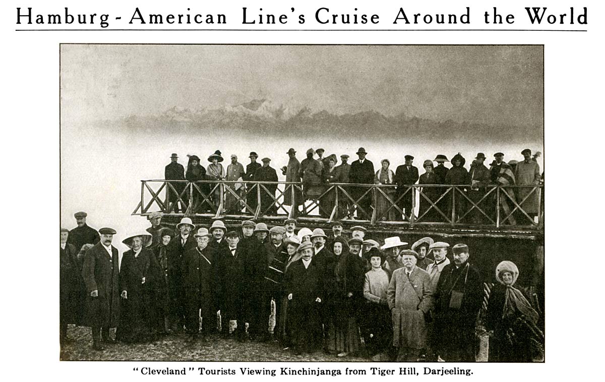 "Cleveland" Tourists Viewing Kinchinjunga from Tiger Hill, Darjeeling