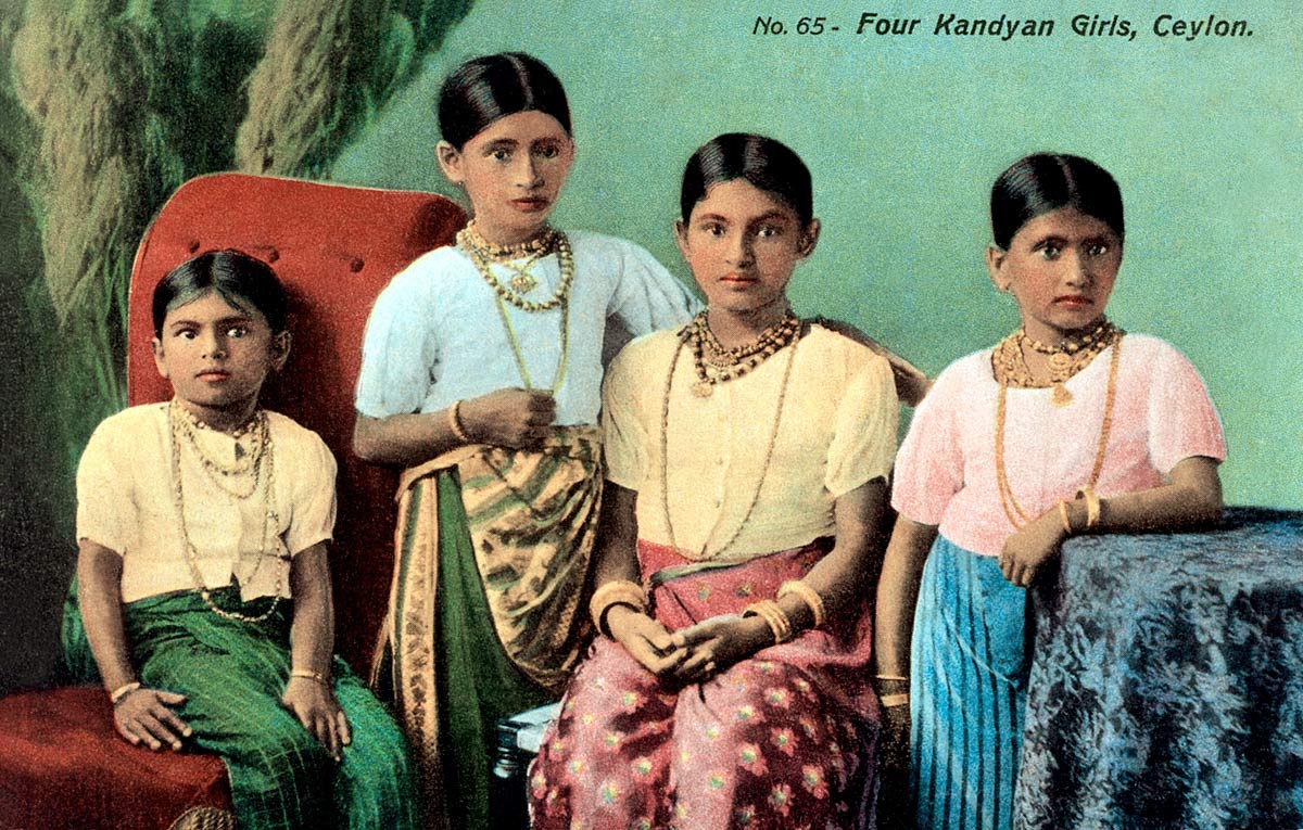 Four Kandyan Girls, Ceylon