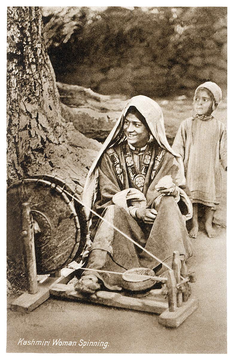 Kashmiri Woman Spinning