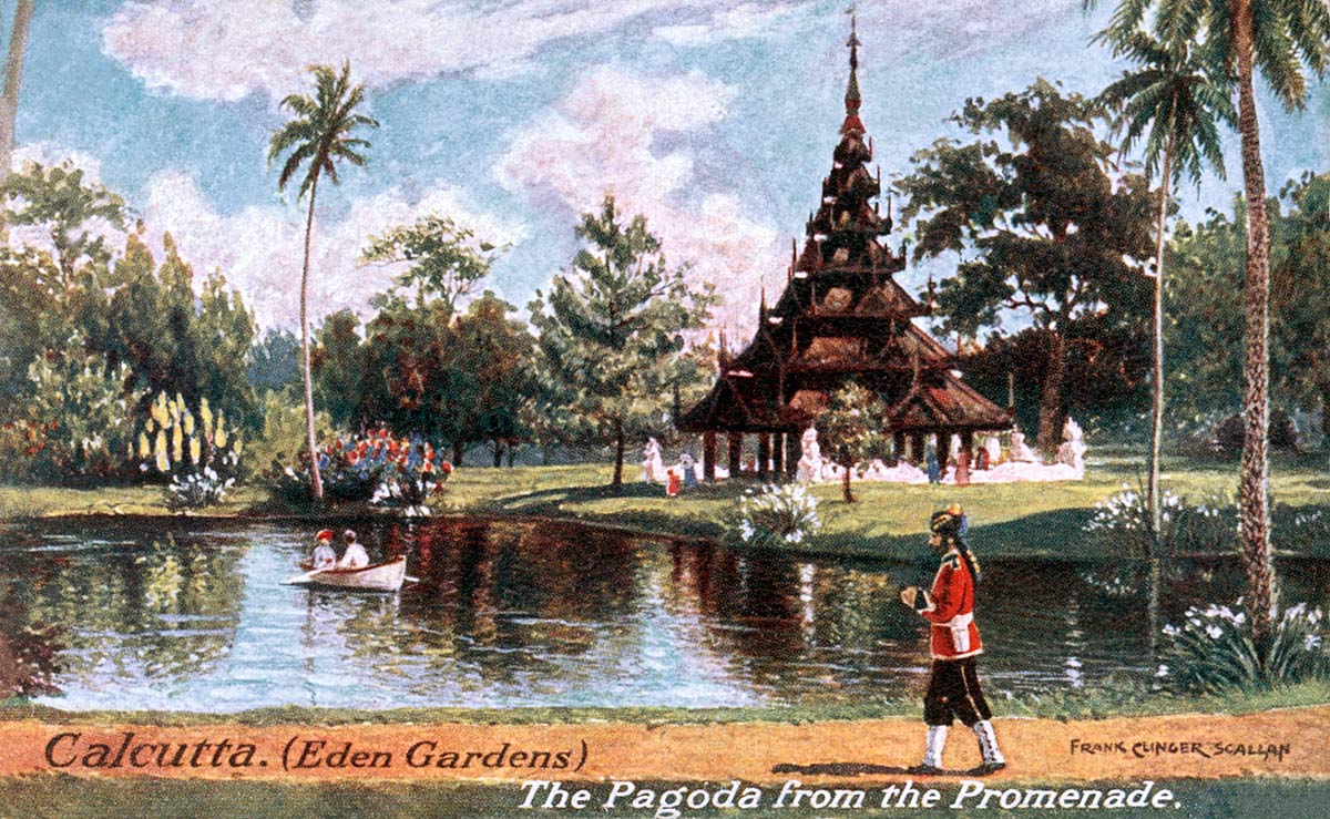 Calcutta. (Eden Gardens) The Pagoda from the Promenade