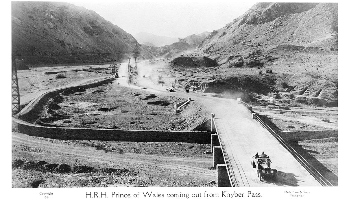 H.R.H. Prince of Wales coming out from Khyber Pass