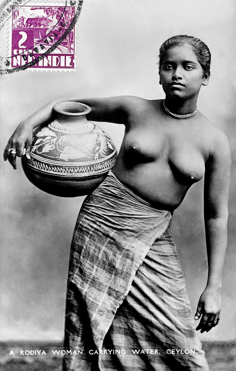 A Rodiya Woman Carrying Water, Ceylon