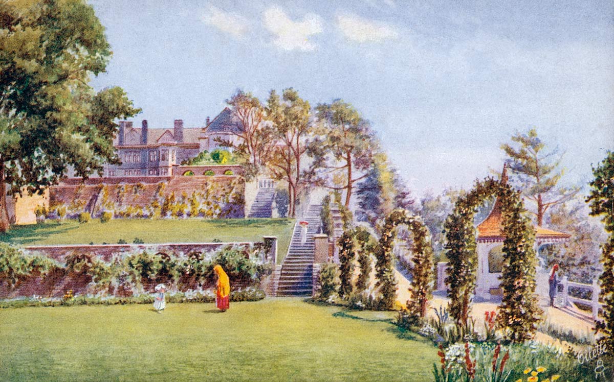 Simla. The Gardens & Terraces, Viceregal Lodge.