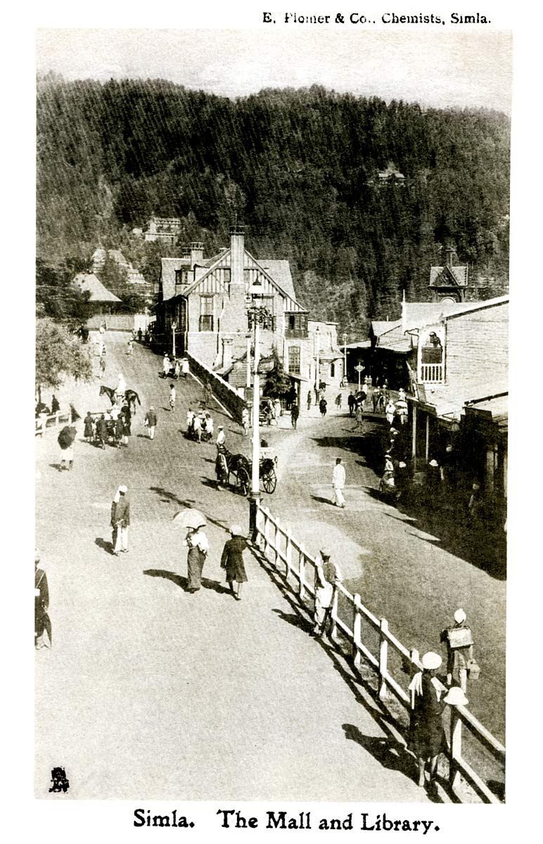 Simla. The Mall and Library.