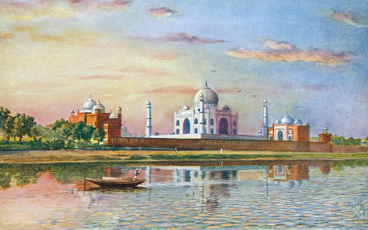 The Taj, (From Across The River) Agra