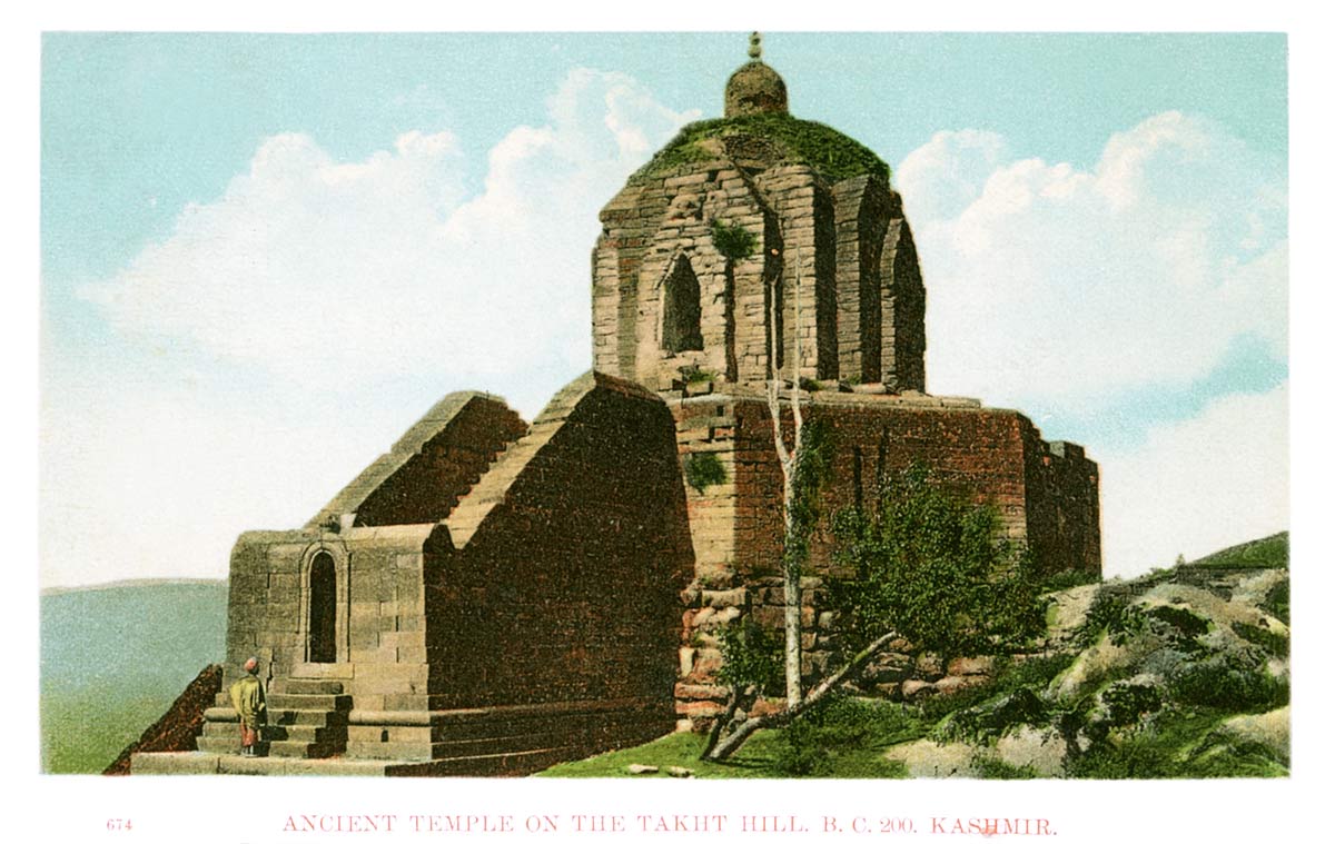 Ancient Temple on the Takht Hill. B.C. 200. Kashmir