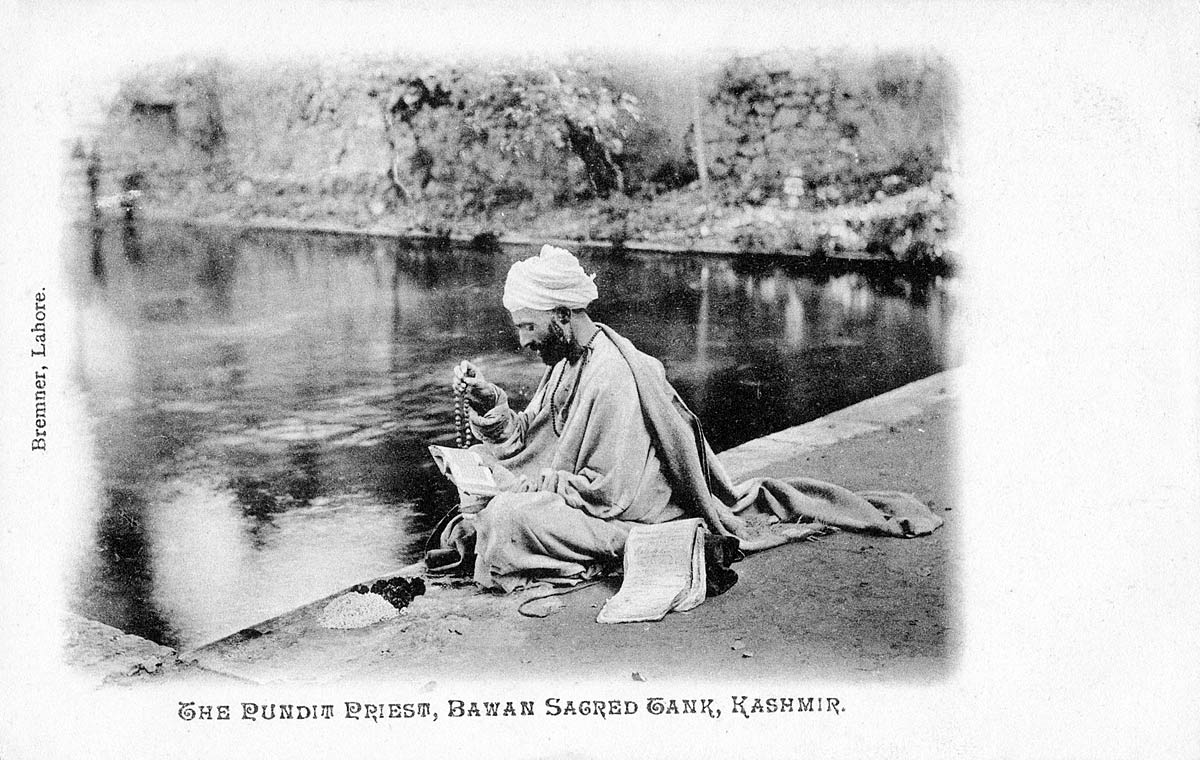 The Pundit Priest, Bawan Sacred Tank, Kashmir