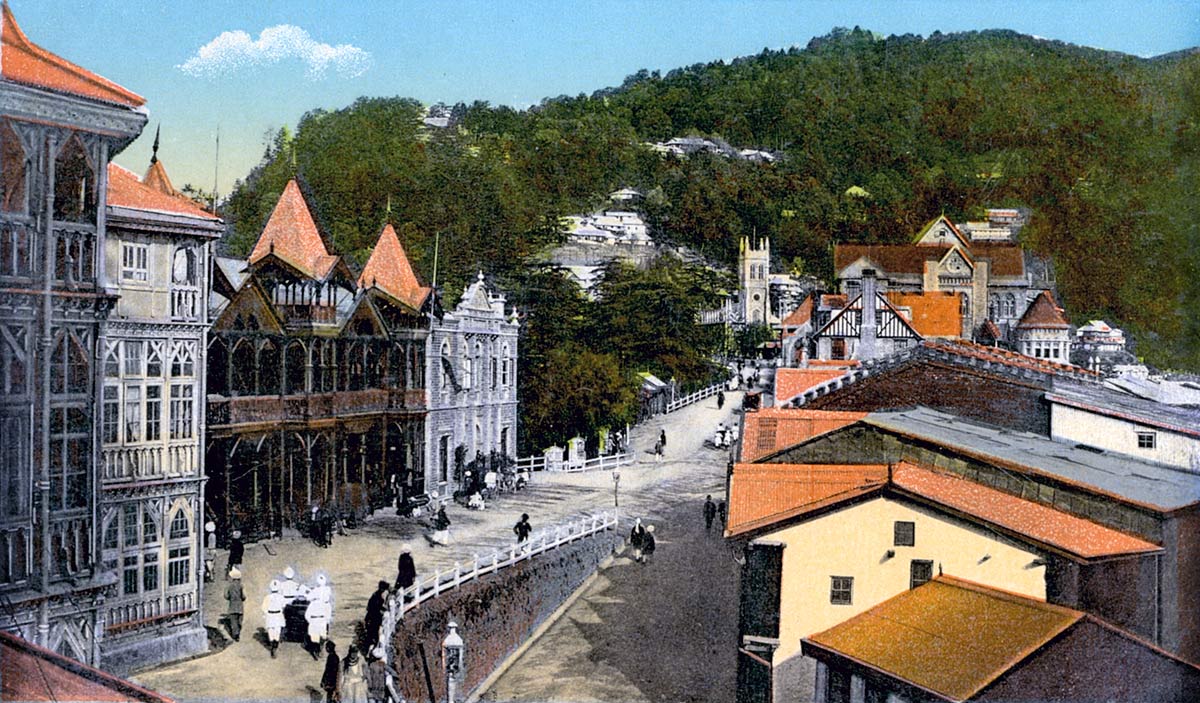 Upper Mall with Church and Post Office, Simla