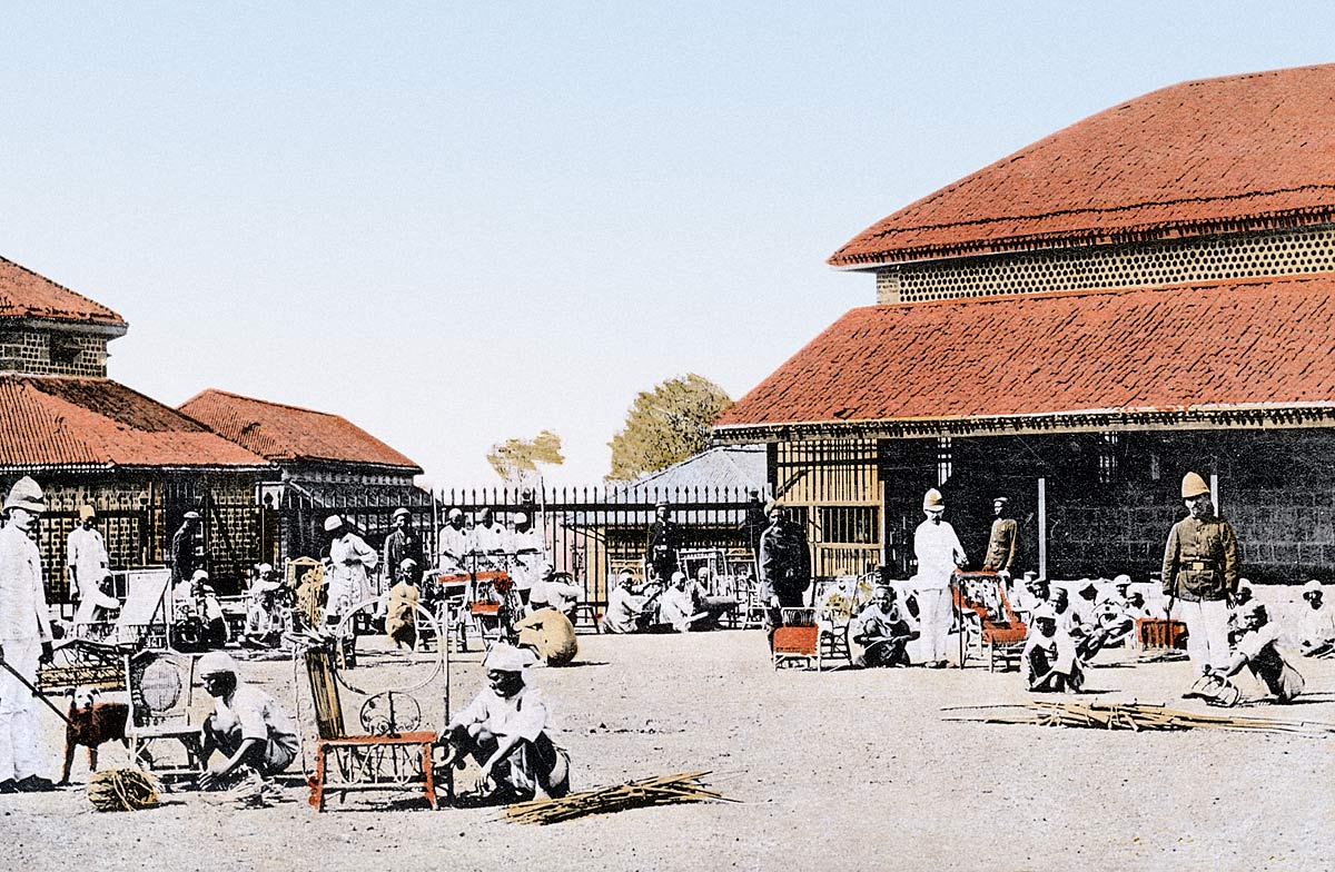 Prisoners making Cane Chairs, Yarrowda Jail