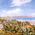 Bombay. Back Bay from Malabar Hill