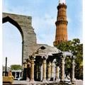 The Kutab Minar, Iron Pillar and the Great Arches, Delhi.