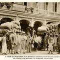 A View of Peshawar Fur market Showing Fur Bales Loaded on Carts for Export to Foreign Countries