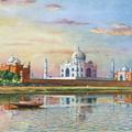 The Taj, (From Across The River) Agra