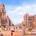 Bombay. View of Victoria Terminus & Municipal Building.