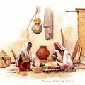 Women baking bread